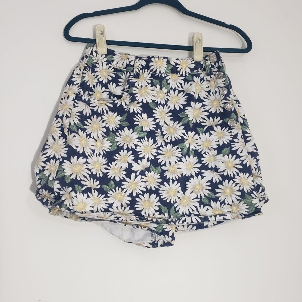 Vintage 90s A Byer‎ Juniors Daisy Skort Size 11 Summer Bloomcore Boho Grunge
